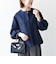 《予約》SHIPS any:〈手洗い可能〉パフ スリーブ ノーカラー ジャケット［NAVY BLUE］