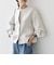 《予約》SHIPS any:〈手洗い可能〉パフ スリーブ ノーカラー ジャケット［NAVY BLUE］