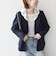 《予約》SHIPS any:〈手洗い可能〉ウールライク レース カラー ジャケット［NAVY BLUE］