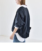 《予約》quaranciel:〈防水/防風/洗濯機可能〉LIMONTA EAST ノーカラー ドロスト ブルゾン