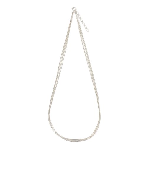 INDIAN JEWELRY: LIQ シルバー ネックレス(5連)