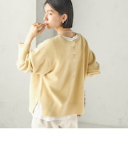 《予約》〈手洗い可能〉ウール カシミヤ 2WAY ヘンリーネック プルオーバー