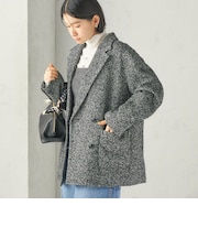 《予約》ヘリンボーン ブークレ ジャケット コート
