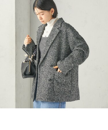 《予約》ヘリンボーン ブークレ ジャケット コート