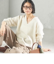 〈手洗い可能〉ウール カシミヤ V ネック プルオーバー
