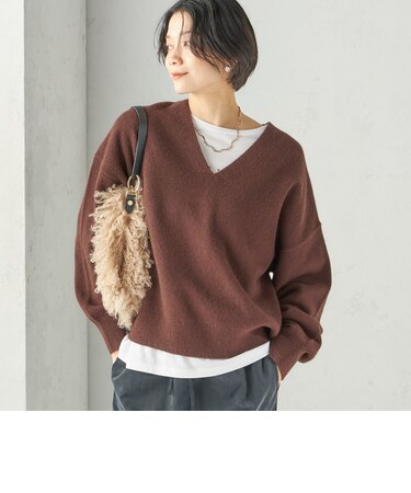 《予約》〈手洗い可能〉ウール カシミヤ V ネック プルオーバー