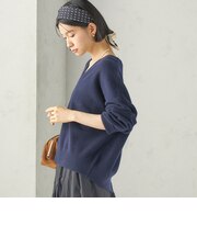 《予約》〈手洗い可能〉ウール カシミヤ V ネック プルオーバー