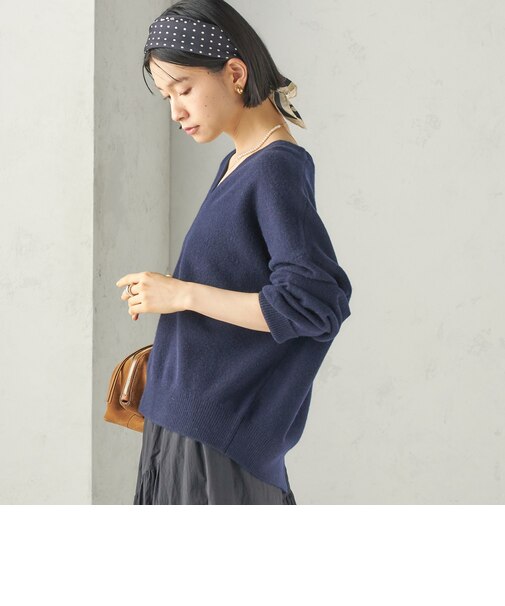 《予約》〈手洗い可能〉ウール カシミヤ V ネック プルオーバー