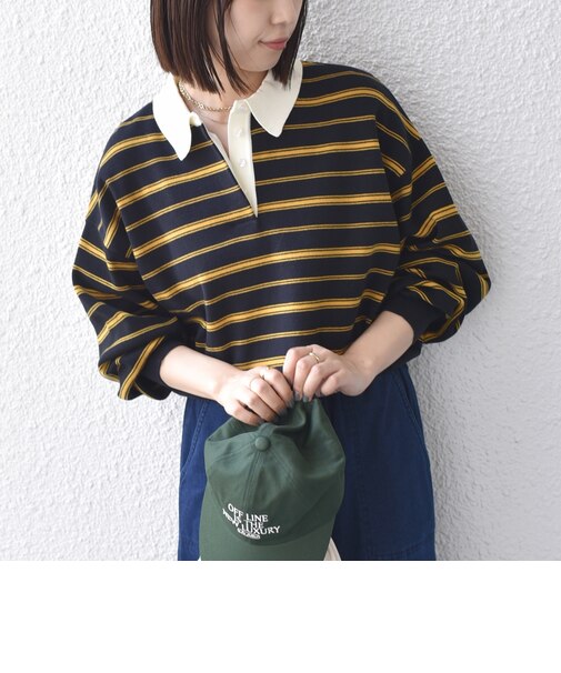 《予約》〈手洗い可能〉ボーダー ラガー ニット◆