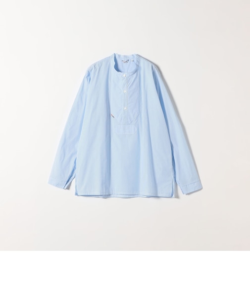 modAS:〈洗濯機可能〉ストライプ バンドカラー プルオーバー シャツ