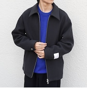 PURE WOOL MELTON リラックス ジップアップ ブルゾン◆