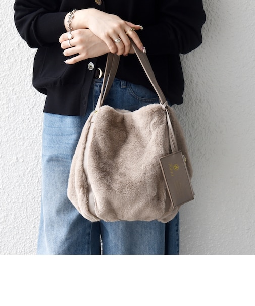 《予約》【SHIPS any別注】Folna: 2WAY フェイクファー バッグ 26AW