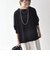 《予約》〈手洗い可能〉オーガニック コットン ミックス ボートネック スリット ニット プルオーバー