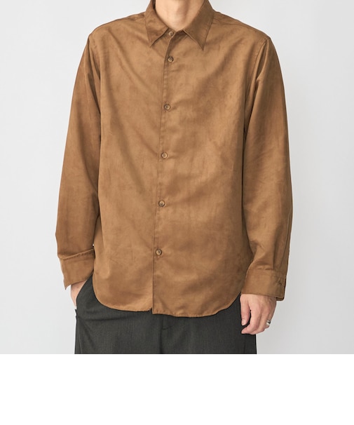 BENCH MARKING SHIRTS: ポリエステル フェイクスエード シャツ