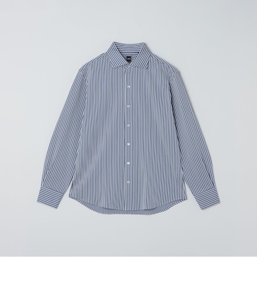 MADE IN JAPAN ロンドン ストライプ ジャージー ワンピースカラー シャツ