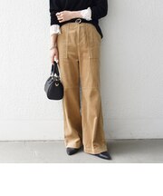 《予約》〈洗濯機可能〉コーデュロイ ワイド ベイカー フレア パンツ