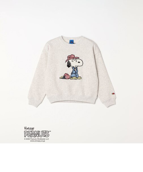 FRUIT OF THE LOOM: PEANUTS 裏起毛 プリント スウェット<KIDS>