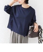 《予約》【WEB限定】〈洗濯機可能〉オーガニックコットン フリル ロングスリーブ TEE
