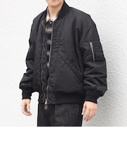 リバーシブル ナイロン ツイル 中綿 MA-1 ブルゾン◆