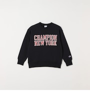 Champion: クルーネック カレッジライク プリント ロゴ スウェット<KIDS>