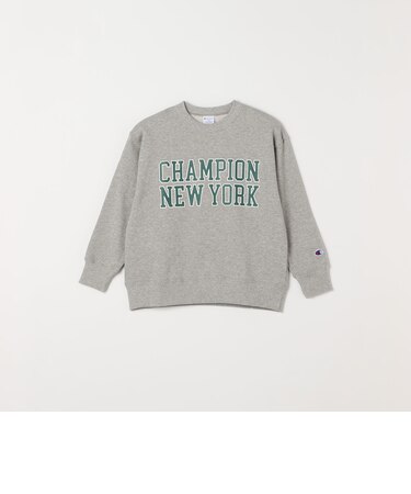 Champion: クルーネック カレッジライク プリント ロゴ スウェット<KIDS>