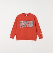 Champion: クルーネック カレッジライク プリント ロゴ スウェット<KIDS>