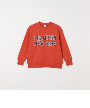 Champion: クルーネック カレッジライク プリント ロゴ スウェット<KIDS>
