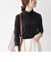 《予約》〈手洗い可能〉コットン ハイネック プルオーバー