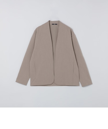 【WEB限定】〈手洗い可能〉ウールライク ノーカラー カーディガン ジャケット