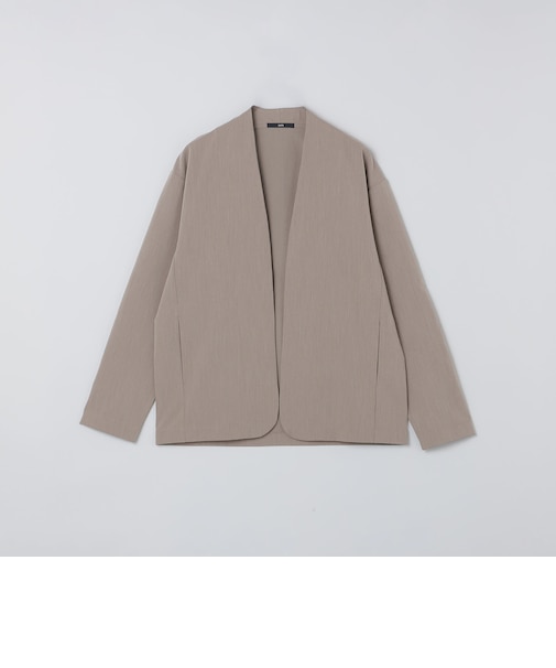【WEB限定】〈手洗い可能〉ウールライク ノーカラー カーディガン ジャケット