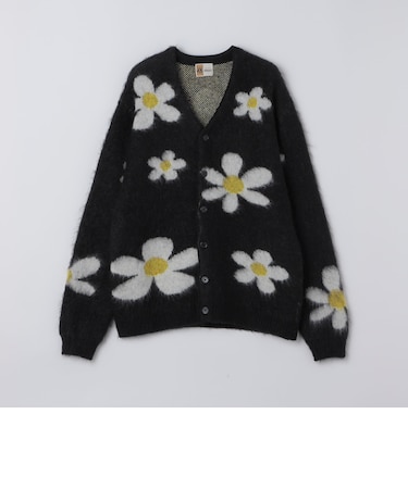 TOWNCRAFT: MOHAIR SHAGGY JACQUARD CARDIGAN