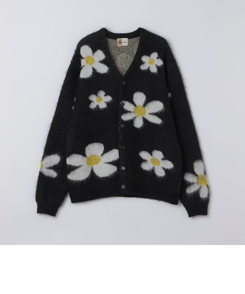 TOWNCRAFT: MOHAIR SHAGGY JACQUARD CARDIGAN