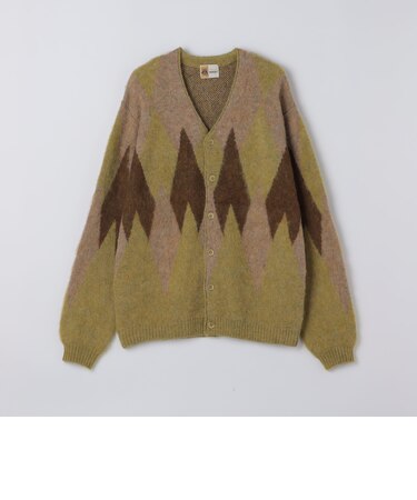 TOWNCRAFT: MOHAIR SHAGGY JACQUARD CARDIGAN