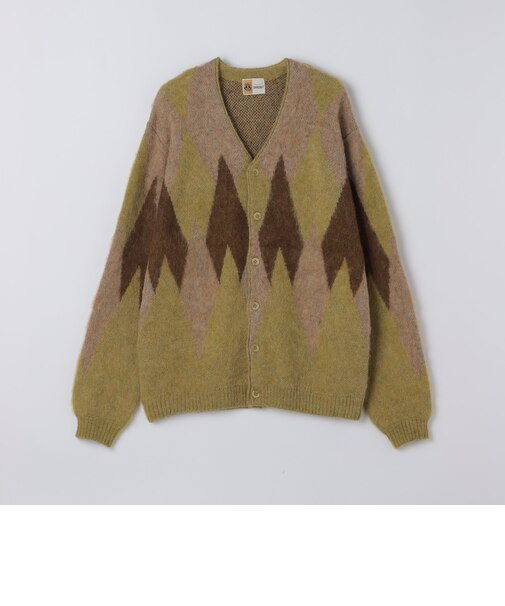 TOWNCRAFT: MOHAIR SHAGGY JACQUARD CARDIGAN