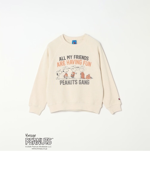 FRUIT OF THE LOOM: PEANUTS コラボ プリント スウェット<KIDS>
