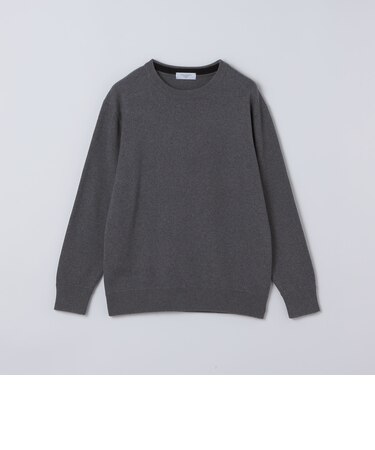 〈洗濯機可能〉ソリッド コットン カシミヤ クルーネック 26AW
