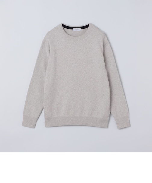 〈洗濯機可能〉ソリッド コットン カシミヤ クルーネック 26AW