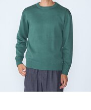 〈洗濯機可能〉ソリッド コットン カシミヤ クルーネック 26AW