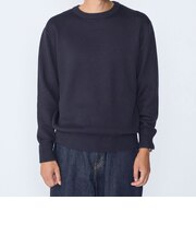 〈洗濯機可能〉ソリッド コットン カシミヤ クルーネック 26AW