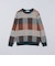 〈洗濯機可能〉チェック コットンカシミヤ クルーネック 26AW