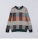 〈洗濯機可能〉チェック コットンカシミヤ クルーネック 26AW