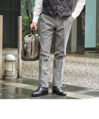 〈手洗い可能〉2WAY ストレッチ コットン バーズアイ スラックス
