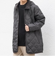 【SHIPS any別注】TAION:〈手洗い可能〉ダイヤキルト ダウン フード ハーフコート 26AW◆
