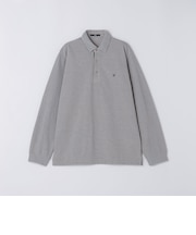 【WEB限定】〈吸水速乾・手洗い可能〉シャンブレー レギュラー ロングスリーブ ポロシャツ