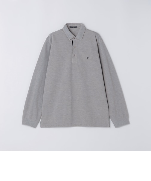 【WEB限定】〈吸水速乾・手洗い可能〉シャンブレー レギュラー ロングスリーブ ポロシャツ