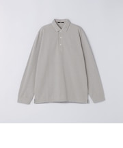 【WEB限定】〈吸水速乾・手洗い可能〉シャンブレー レギュラー ロングスリーブ ポロシャツ