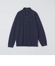 【WEB限定】〈吸水速乾・手洗い可能〉シャンブレー レギュラー ロングスリーブ ポロシャツ