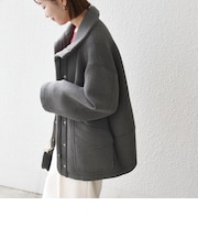 《予約》〈手洗い可能〉スタンド ネック ポケット ブルゾン