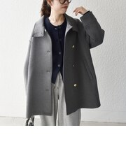 《予約》〈手洗い可能〉スタンド ネック ミドル コート