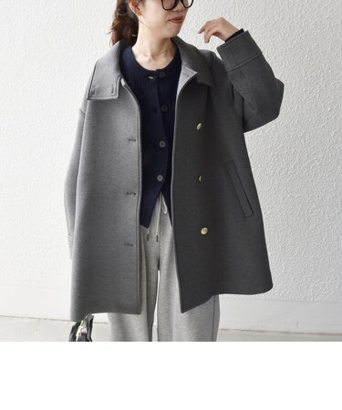 《予約》〈手洗い可能〉スタンド ネック ミドル コート